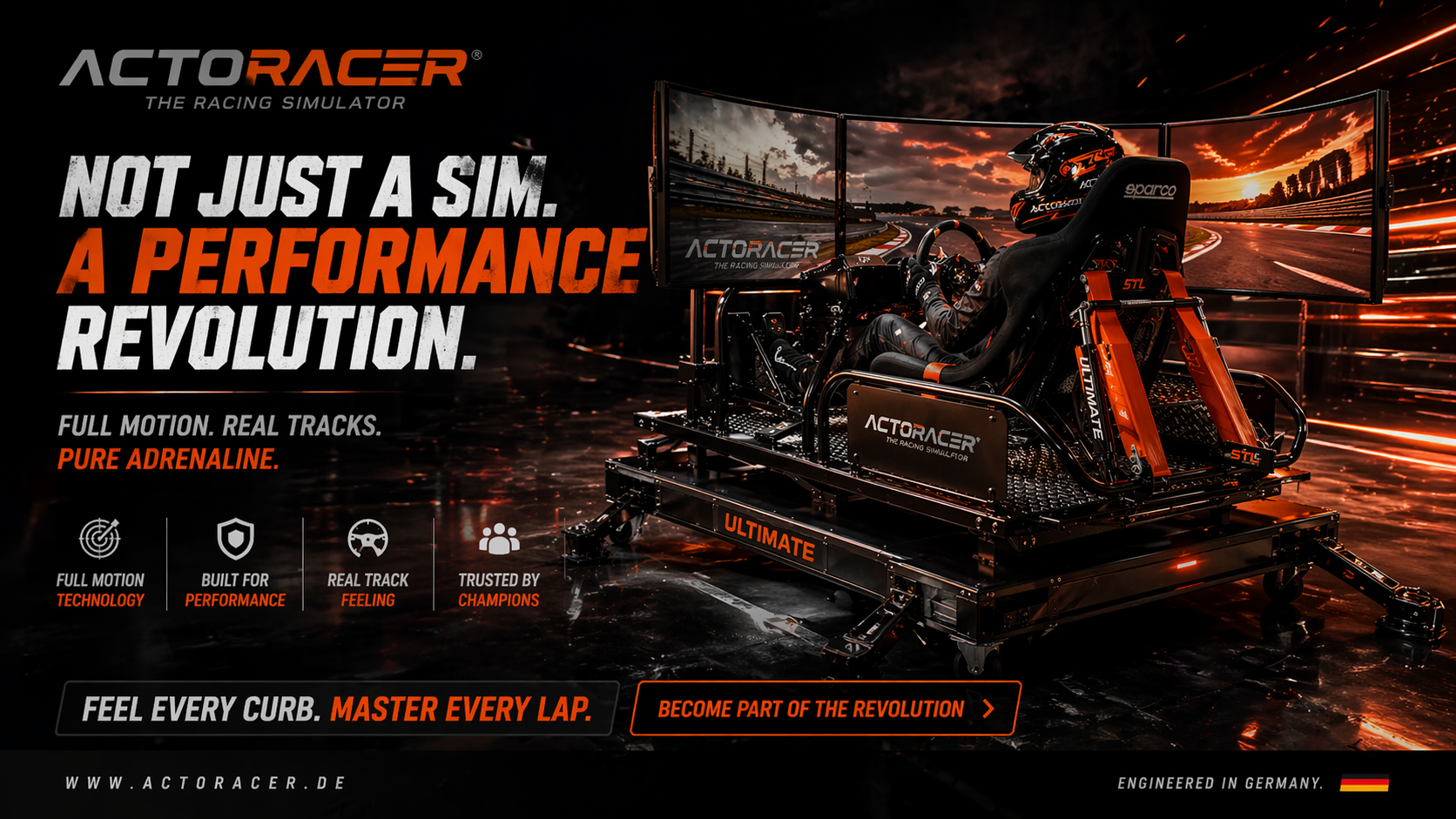 ACTORACER 16:9 campaign visual reference